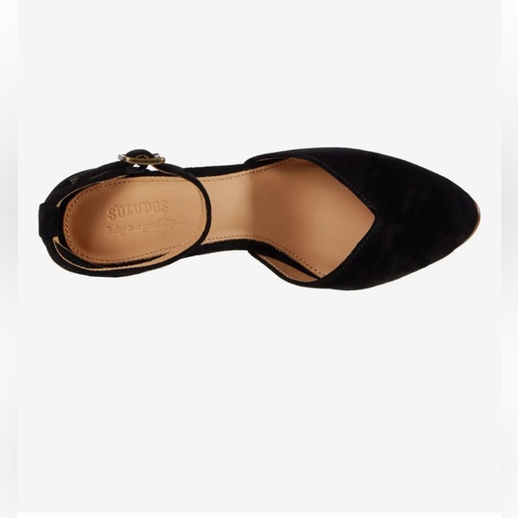 Pair of black velvet Soludos heels from Anthropologie - Picture 6 of 7